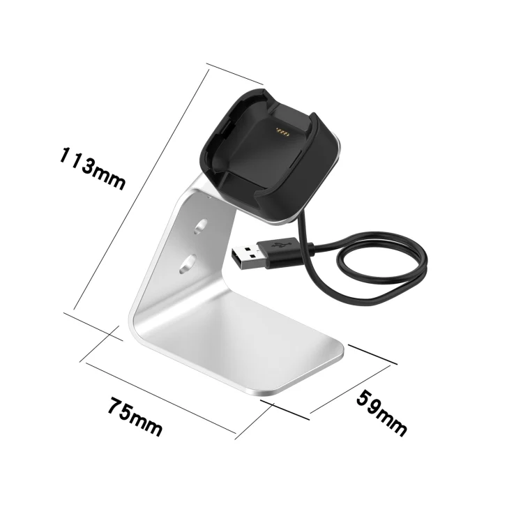 EDA00980001A_2.webp For Fitbit Versa / Versa Lite / Versa SE Universal Aluminum Alloy Charger Holder with Chip Protection, Support Fast Charging - Image 4