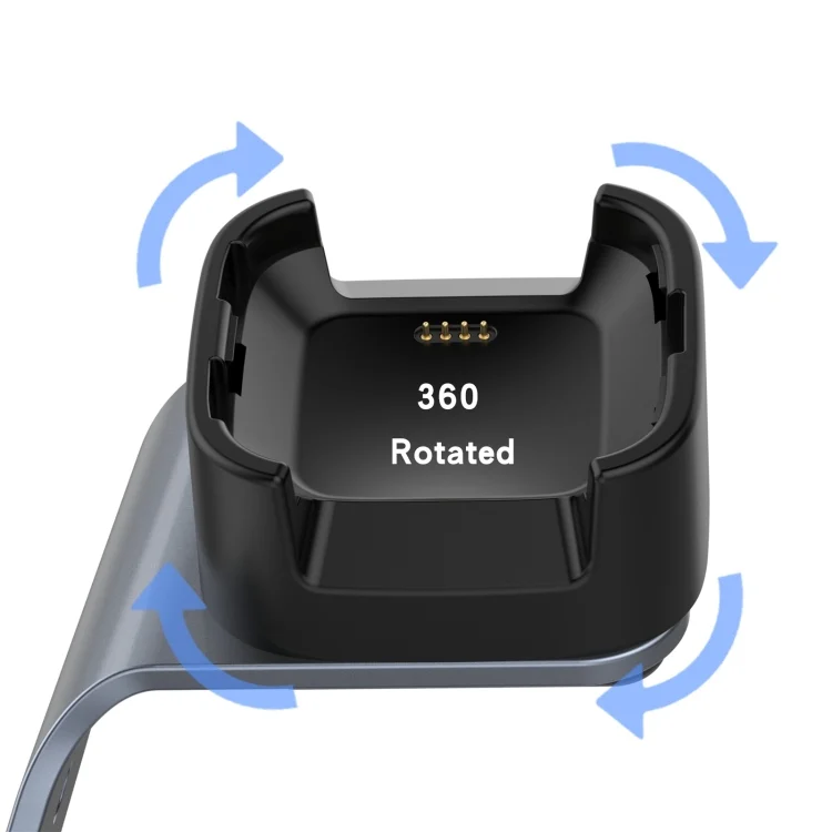 EDA00980001A_7.webp For Fitbit Versa / Versa Lite / Versa SE Universal Aluminum Alloy Charger Holder with Chip Protection, Support Fast Charging - Image 9