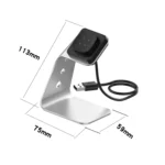 For Fitbit Versa 3 / Fitbit Sence Aluminum Alloy Charger Holder with Chip Protection, Support Fast Charging - Image 4