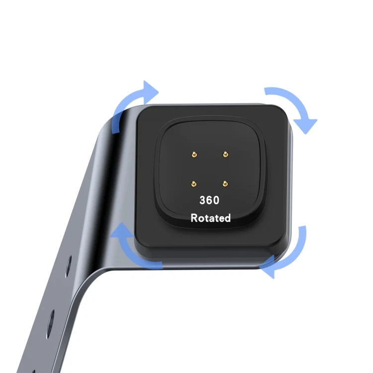 EDA00980601A_7.webp For Fitbit Versa 3 / Fitbit Sence Aluminum Alloy Charger Holder with Chip Protection, Support Fast Charging - Image 9