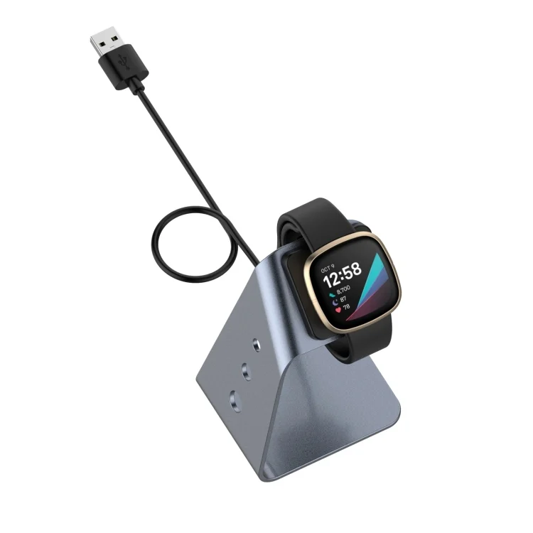 EDA00980601A_9.webp For Fitbit Versa 3 / Fitbit Sence Aluminum Alloy Charger Holder with Chip Protection, Support Fast Charging - Image 11