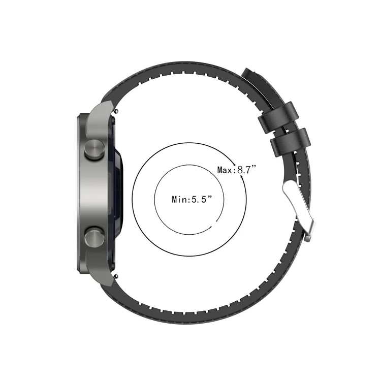 EDA00986101_B2.webp 22mm Silicone Leather Replacement Strap Watchband for Huawei Watch GT 2 Pro - Image 3