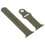 Woven Pattern Silicone Snap Watchband For Apple Watch Series 6 & SE & 5 & 4 44mm / 3 & 2 & 1 42mm, For Apple Watch Ultra 49mm / Series 8&7 45mm / SE 2&6&SE&5&4 44mm / 3&2&1 42mm... - Image 4