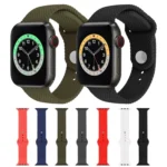 Woven Pattern Silicone Snap Watchband For Apple Watch Series 6 & SE & 5 & 4 44mm / 3 & 2 & 1 42mm, For Apple Watch Ultra 49mm / Series 8&7 45mm / SE 2&6&SE&5&4 44mm / 3&2&1 42mm... - Image 2
