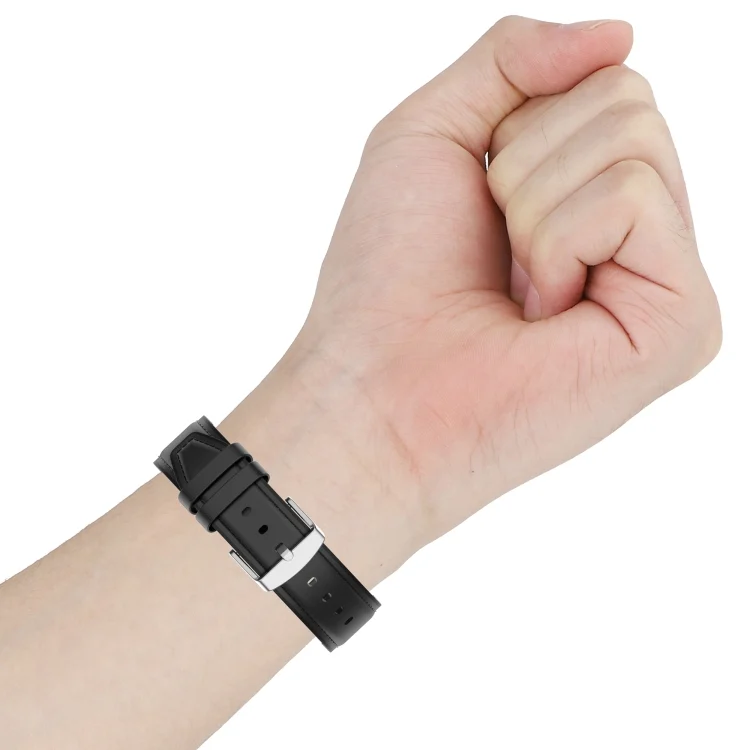 EDA00987801_B3.webp 20mm Silicone Leather Replacement Strap Watchband for Huawei Watch GT 2 42mm - Image 4