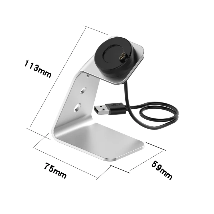 EDA00988101A_2.webp For Garmin Forerunner 745 / Venu Sq / Fenix 6 Universal Aluminum Alloy Magnetic Charger Holder with Chip Protection, Support Fast Charging - Image 4