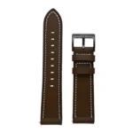 For Garmin Forerunner 265 / 255 / Vivoactive 4 / Venu 2 22mm Stitching Black Buckle Genuine Leather Watch Band - Image 5