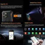 IP68/IP69K/MIL-STD-810H, Face Unlock, 6580mAh Battery, 6.1 inch Android 12 MTK6765 Helio P35 Octa Core up to 2.3GHz, Network: 4G, OTG, NFC, Dual SIM - Image 14