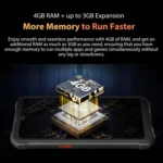 IP68/IP69K/MIL-STD-810H, Face Unlock, 6580mAh Battery, 6.1 inch Android 12 MTK6765 Helio P35 Octa Core up to 2.3GHz, Network: 4G, OTG, NFC, Dual SIM - Image 9