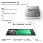 Triple Back Cameras, Screen Fingerprint Identification, 6.74 inch ColorOS 13.1 / Android 13  Dimensity 8200 Octa Core up to 3.1GHz, Network: 5G, NFC, OTG - Image 7