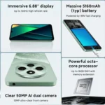 Xiaomi POCO C75 Global, 8GB+256GB, Side Fingerprint, 6.88 inch Xiaomi HyperOS MediaTek Helio G81-Ultra Octa Core, NFC, Network: 4G - Image 3