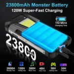 Unihertz 8849 Tank 2 Pro Night Vision Projector Rugged Phone, 12GB+256GB, 6.79 inch Android 14 MTK6789 Octa Core, Network: 4G - Image 9