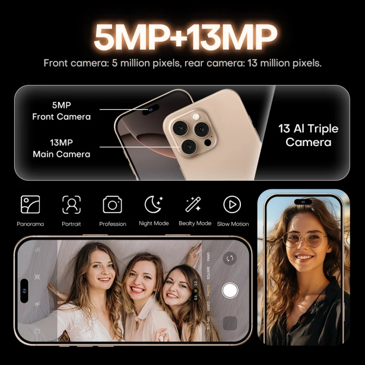 MPH7361_B6.webp i16 Pro Max / A08, 3GB+32GB, 6.73 inch Screen, Face Identification, Android 8.1 MTK6753 Octa Core, Network: 3G, Dual SIM, EU Plug - Image 7
