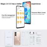 Dual Back Cameras, Face ID & Side Fingerprint Identification, 6.74 inch Magic UI 5.0 Dimensity 700 Octa Core up to 2.2GHz, Network: 5G, OTG, Not Support Google Play - Image 5