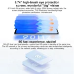 Triple Back Cameras, Side Fingerprint Identification, 5000mAh Battery, 6.74 inch Magic UI 5.0 (Android 11) MediaTek Dimensity 700 Octa Core up to 2.2GHz, Network: 5G, OTG, Not Support Google Play - Image 4