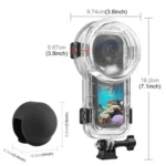 For Insta360 X5 PULUZ 60m Waterproof Sealed Diving Case with Silicone Lens Cover - Image 3