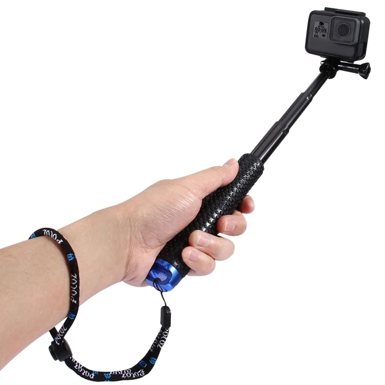 PU150_1.webp PULUZ Handheld Extendable Pole Monopod for GoPro, Insta360, DJI and Other Action Cameras, Length: 19-49cm - Image 2