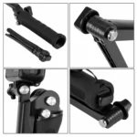 PULUZ 3-Way Grip Foldable Tripod Selfie-stick Extension Monopod for GoPro, Insta360 ONE R, DJI Osmo Action and Other Action Cameras, Length: 20-58cm - Image 4