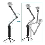 PULUZ 3-Way Grip Foldable Tripod Selfie-stick Extension Monopod for GoPro, Insta360 ONE R, DJI Osmo Action and Other Action Cameras, Length: 20-58cm - Image 7