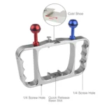 PULUZ Dual Handheld Diving Light Arm CNC Aluminum Mount with Lanyard for GoPro, Insta360, DJI and Other Action Cameras - Image 4