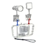 PULUZ Dual Handheld Diving Light Arm CNC Aluminum Mount with Lanyard for GoPro, Insta360, DJI and Other Action Cameras - Image 6