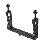 PULUZ Adjustable Diving Dual Hand-held CNC Aluminum Lamp Arm Holder for GoPro, Insta360, DJI and Other Action Cameras - Image 2