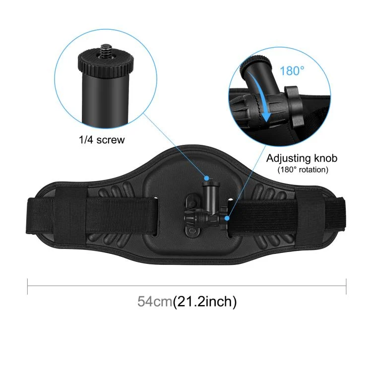 PU267_3.webp PULUZ Waist Belt Mount Strap for GoPro, Insta360, DJI and Other Action Cameras - Image 4