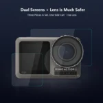 PULUZ Lens + Front and Back LCD Display 9H 2.5D Tempered Glass Film for DJI Osmo Action - Image 7
