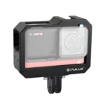 PULUZ Aluminum alloy Frame Mount Protective Case Cage with Cold Shoe Base Slot & Tripod Base Adapter for Insta360 One R