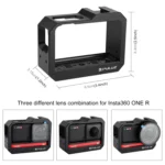 PULUZ Aluminum alloy Frame Mount Protective Case Cage with Cold Shoe Base Slot & Tripod Base Adapter for Insta360 One R - Image 5