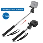 PULUZ Extendable Handheld Selfie Monopod for GoPro, Insta360, DJI and Other Action Cameras, Length: 22.5-80cm - Image 6