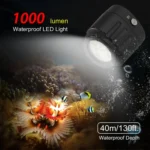 PULUZ 40m Underwater LED Photography Fill Light 1000LM 3.7V/1100mAh Diving Light for GoPro, Insta360, DJI and Other Action Cameras - Image 5