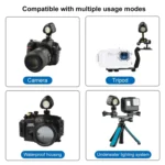 PULUZ 40m Underwater LED Photography Fill Light 1000LM 3.7V/1100mAh Diving Light for GoPro, Insta360, DJI and Other Action Cameras - Image 6