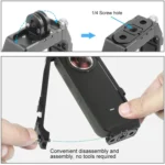 PULUZ Protective Cage Rig Housing Frame with Cold Shoe Mounts & Magnetic Folding Tripod Adapter for Insta360 ONE X2 - Image 6