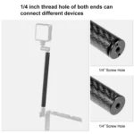 PULUZ 250mm Aluminum Alloy Carbon Fiber Floating Buoyancy Selfie-stick Extension Arm Rods for GoPro, Insta360, DJI and Other Action Cameras - Image 4