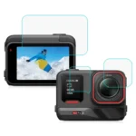 For Insta360 Ace Pro 2 PULUZ 3 in 1 Rear & Front  Screen and Lens Tempered Glass Film