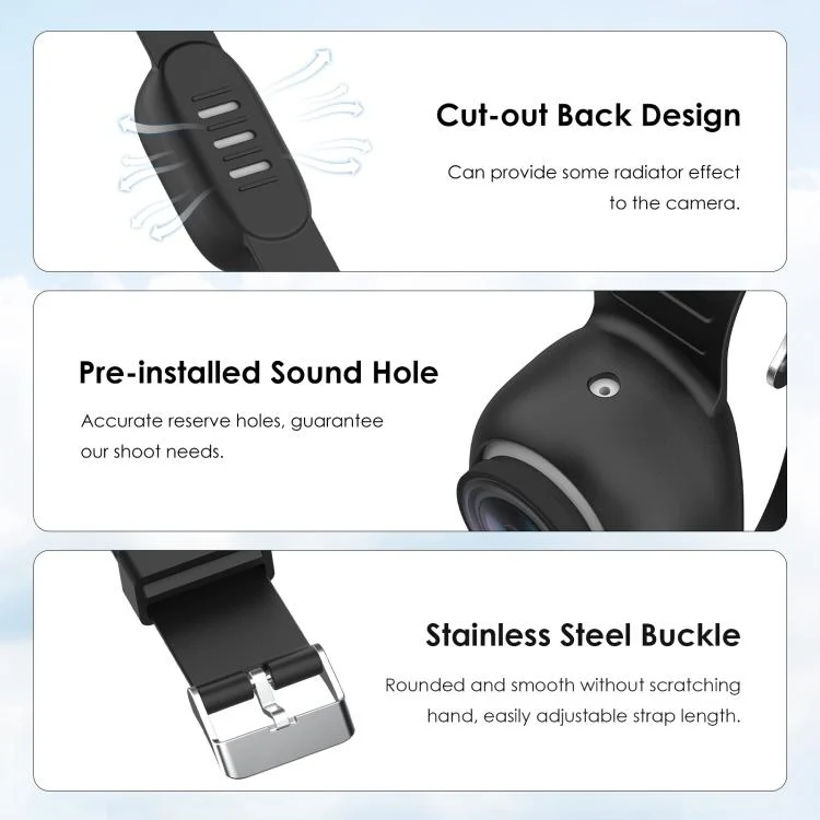 PU715B_4.webp For Insta360 GO 3 / GO 3S PULUZ Camera Silicone Case Wristband Bicycle Strap Extension Mount - Image 6