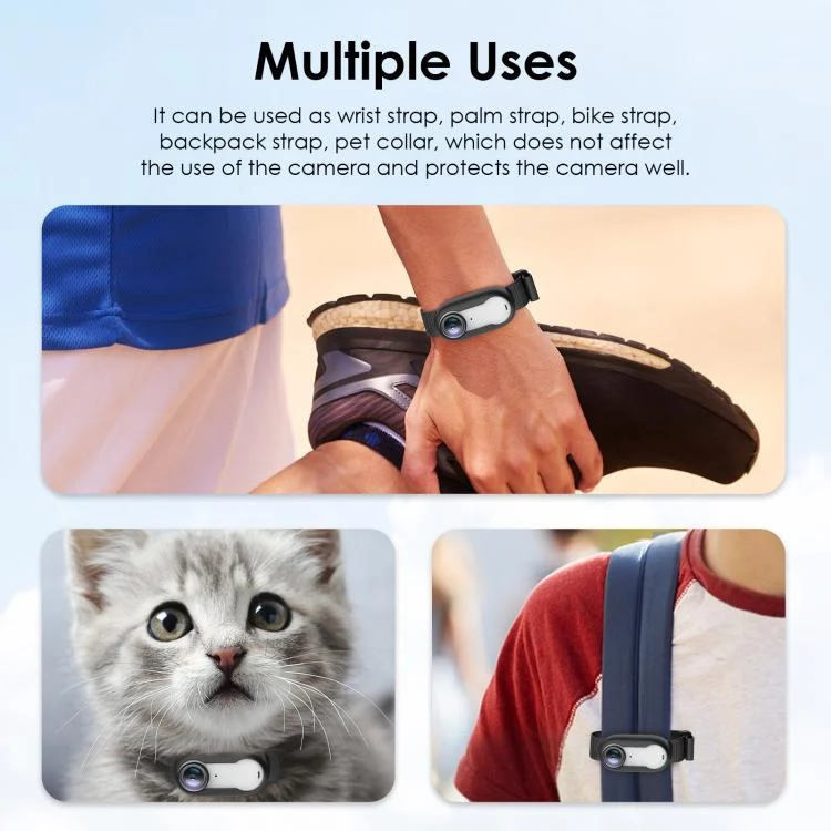 PU715B_5.webp For Insta360 GO 3 / GO 3S PULUZ Camera Silicone Case Wristband Bicycle Strap Extension Mount - Image 7