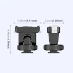 For DJI Osmo Action 5 Pro / 4 / 3 PULUZ Cold Shoe Gimbal Quick Release Base Adapter - Image 2