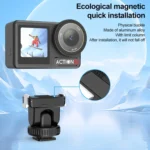 For DJI Osmo Action 5 Pro / 4 / 3 PULUZ Cold Shoe Gimbal Quick Release Base Adapter - Image 4