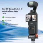 For DJI Osmo Pocket 3 PULUZ Type-C Charging Base Quick Release Mount Adapter - Image 3
