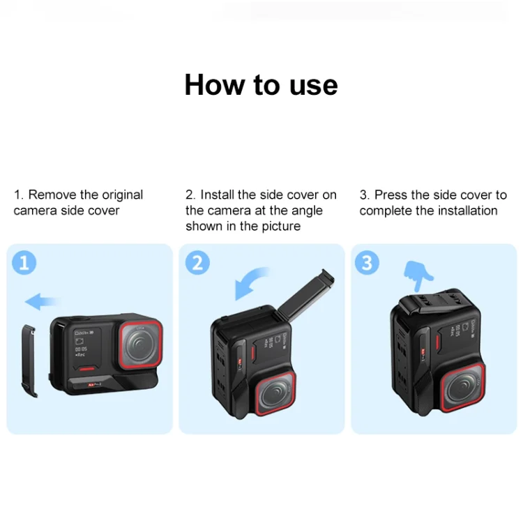 PU737B_7.webp PULUZ Aluminum Alloy Battery Side Interface Cover for Insta360 Ace Pro 2 - Image 8