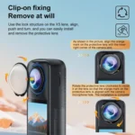 For Insta360 X5 PULUZ Rotating Optical Tempered Glass Lens Guard Protective Cover - Image 5