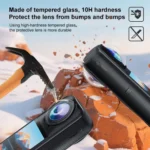 For Insta360 X5 PULUZ Rotating Optical Tempered Glass Lens Guard Protective Cover - Image 7