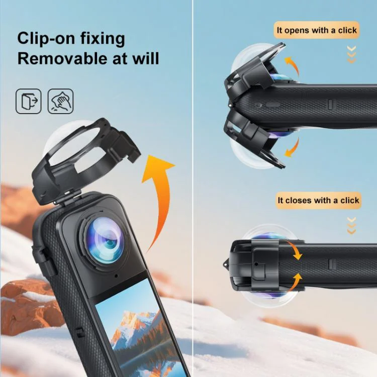 PU750T_4.webp For Insta360 X5 PULUZ Snap-on Optical Tempered Glass Lens Guard Protective Cover - Image 5