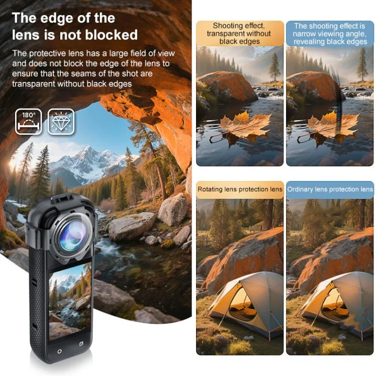 PU750T_7.webp For Insta360 X5 PULUZ Snap-on Optical Tempered Glass Lens Guard Protective Cover - Image 8