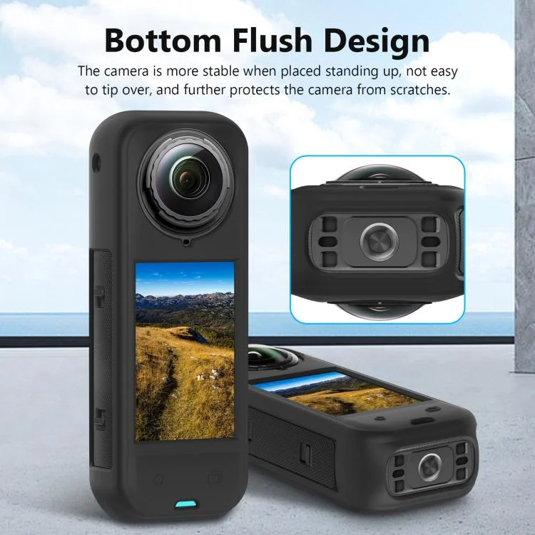 PU757B_7.webp For Insta360 X5 PULUZ Silicone Protective Case with Lens Cover - Image 8