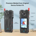 For Insta360 X5 PULUZ Metal Protective Cage Rig Housing Frame with Lens Cover - Image 4