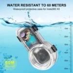 For Insta360 X5 PULUZ Quick Release 60m Waterproof Sealed Diving Case - Image 5