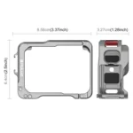 For Insta360 Ace Pro 2 PULUZ Aluminum Alloy Protective Cage Rig Dual Cold Shoe Housing Frame - Image 2